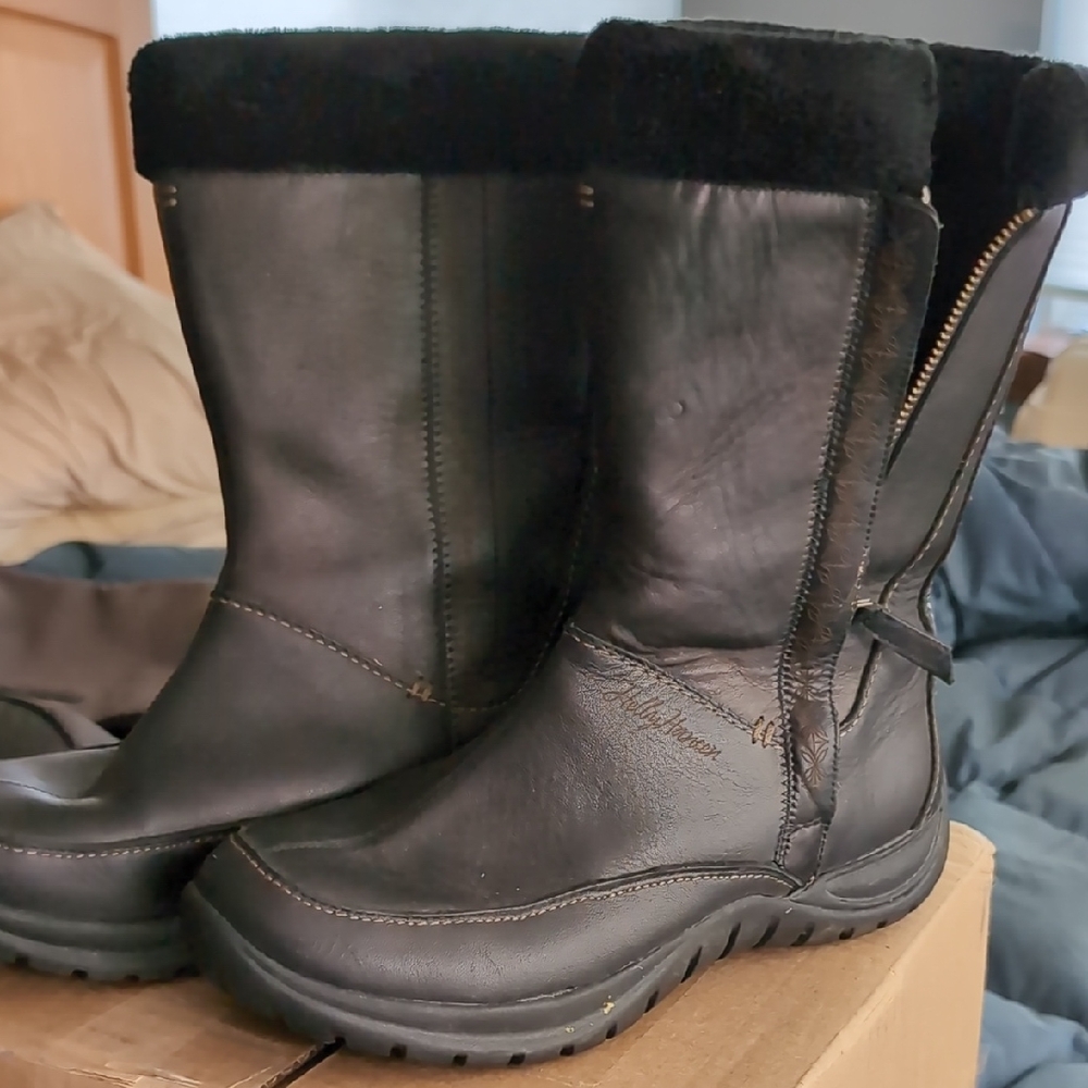 Helly Hansen Black Leather Winter Boots
